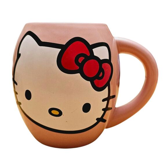 Vander 2011 Bubble Mug Hello Kitty Pink 18oz Bee Butterfly - Picture 1 of 4